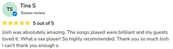 Customer review from Tina